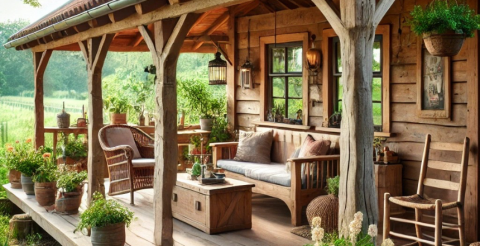 Veranda aan de schuur image